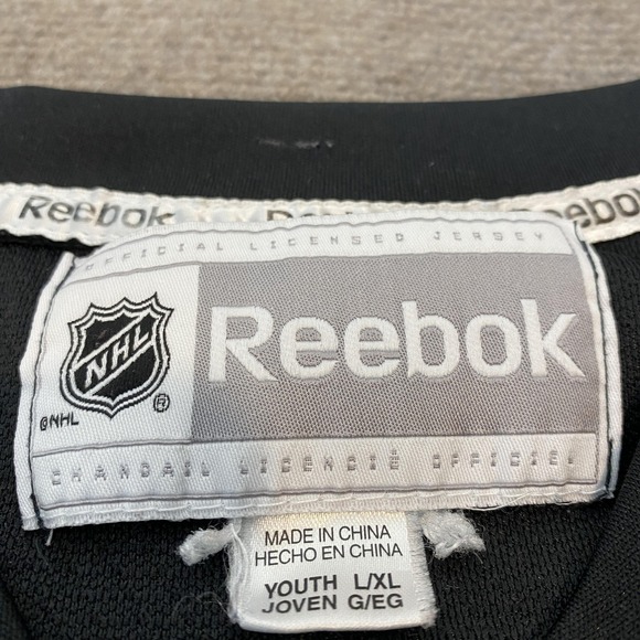 San Jose Sharks Jersey Boys L/XL Teal Blue NHL Hockey Reebok Youth - Picture 5 of 11